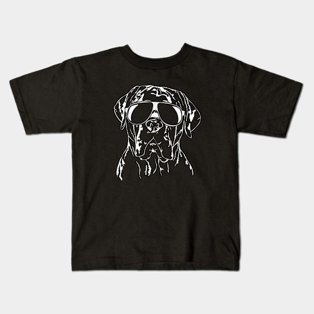 Cool Cane Corso Italiano with sunglasses Kids T-Shirt by wilsigns